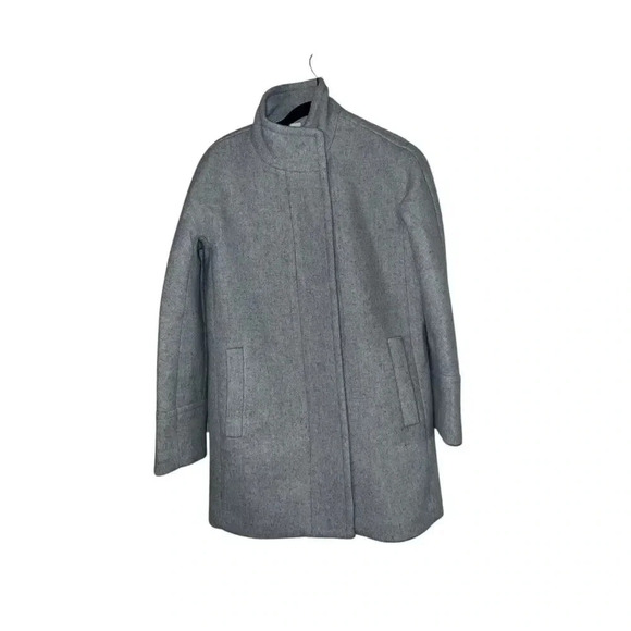 J CREW Women's  GrayCoat Re-imagined Size  2 zip Up Style - Picture 2 of 6